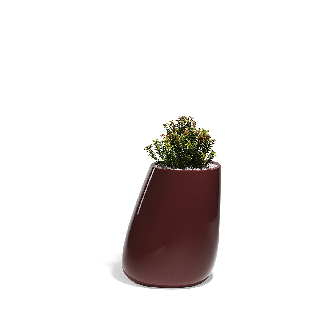 22 Vondom Stone Planter Stefano Giovannoni 55011F Garnet Lacquered 