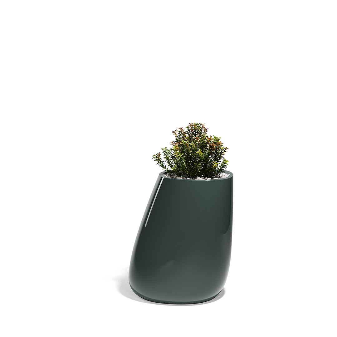 24 Vondom Stone Planter Stefano Giovannoni 55011F Green Lacquered 