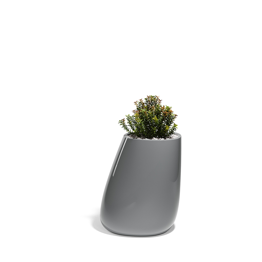26 Vondom Stone Planter Stefano Giovannoni 55011F Gray Lacquered 