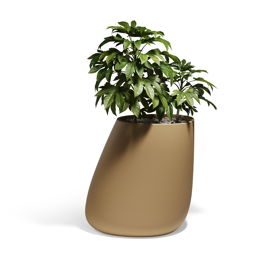 05 Vondom Stone Planter Stefano Giovannoni 55012A Camel 