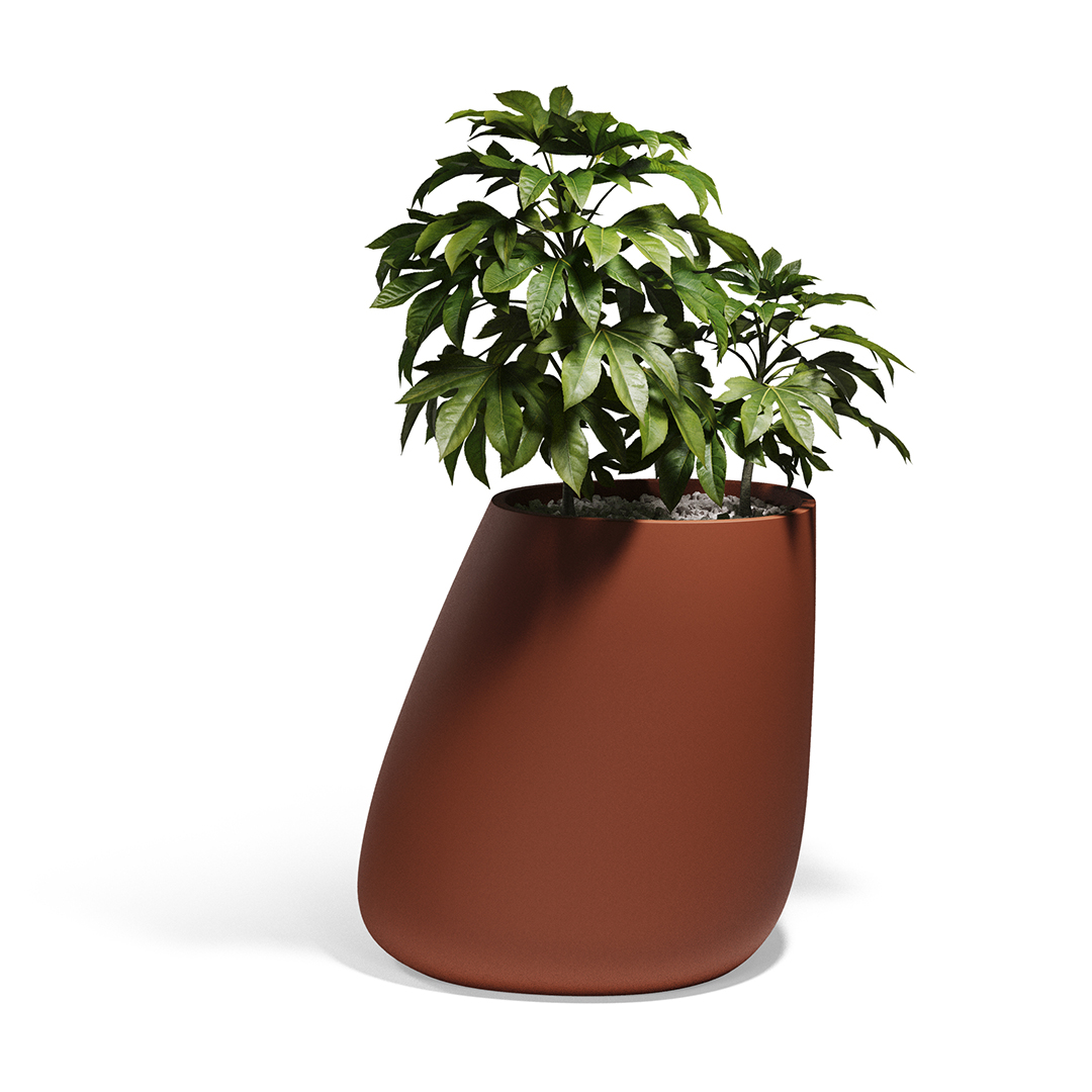 06 Vondom Stone Planter Stefano Giovannoni 55012A Clay 