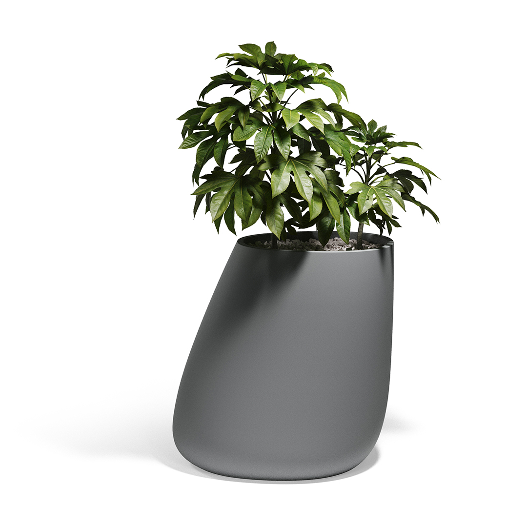 11 Vondom Stone Planter Stefano Giovannoni 55012A Gray 