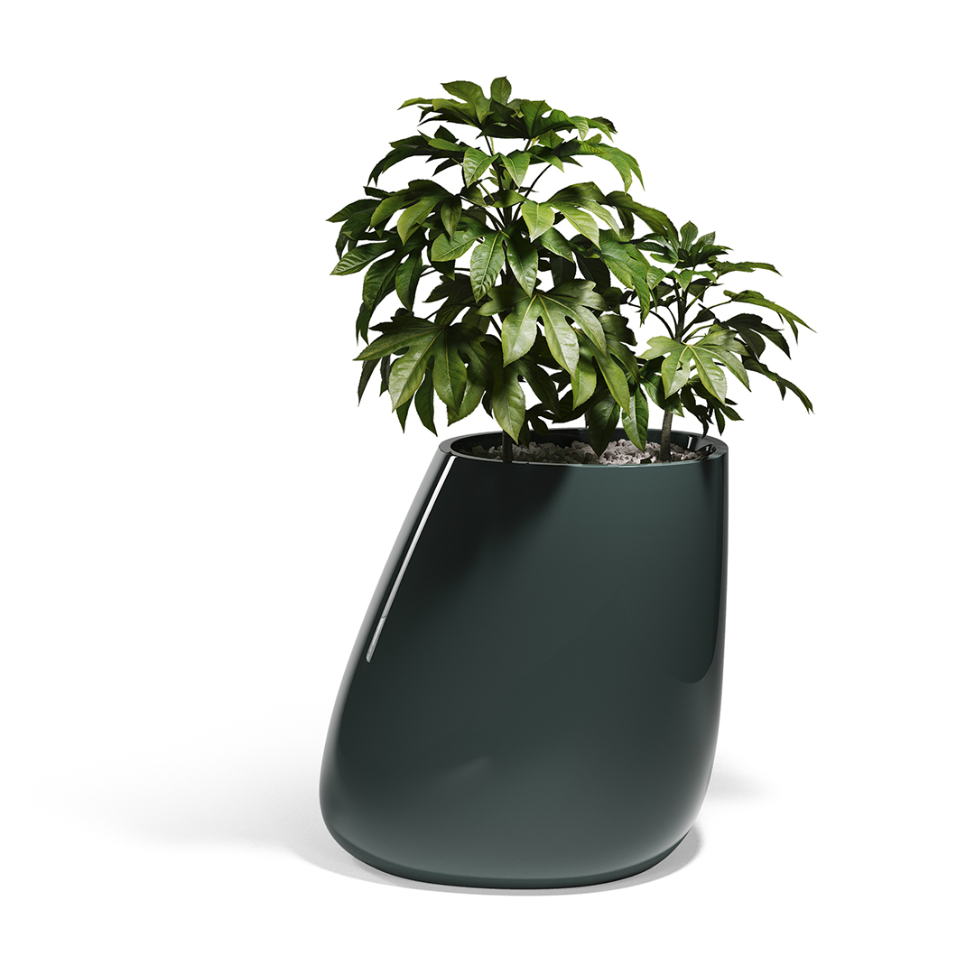 24 Vondom Stone Planter Stefano Giovannoni 55012F Green Lacquered 