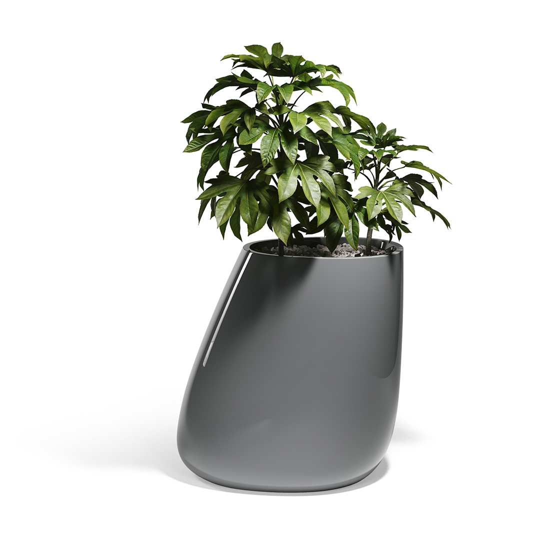 26 Vondom Stone Planter Stefano Giovannoni 55012F Gray Lacquered 