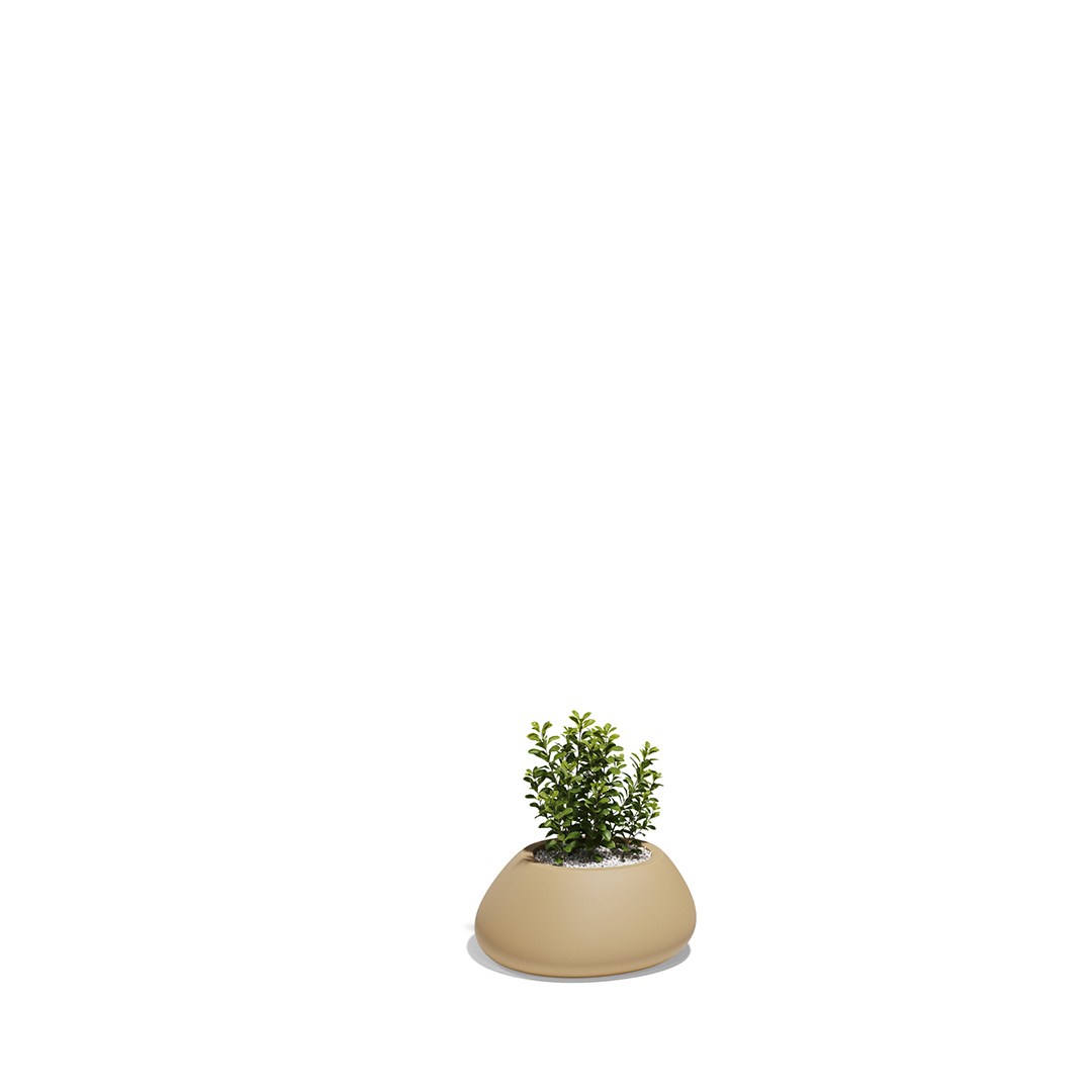 05 Vondom Stone Planter Stefano Giovannoni 55028A Camel 