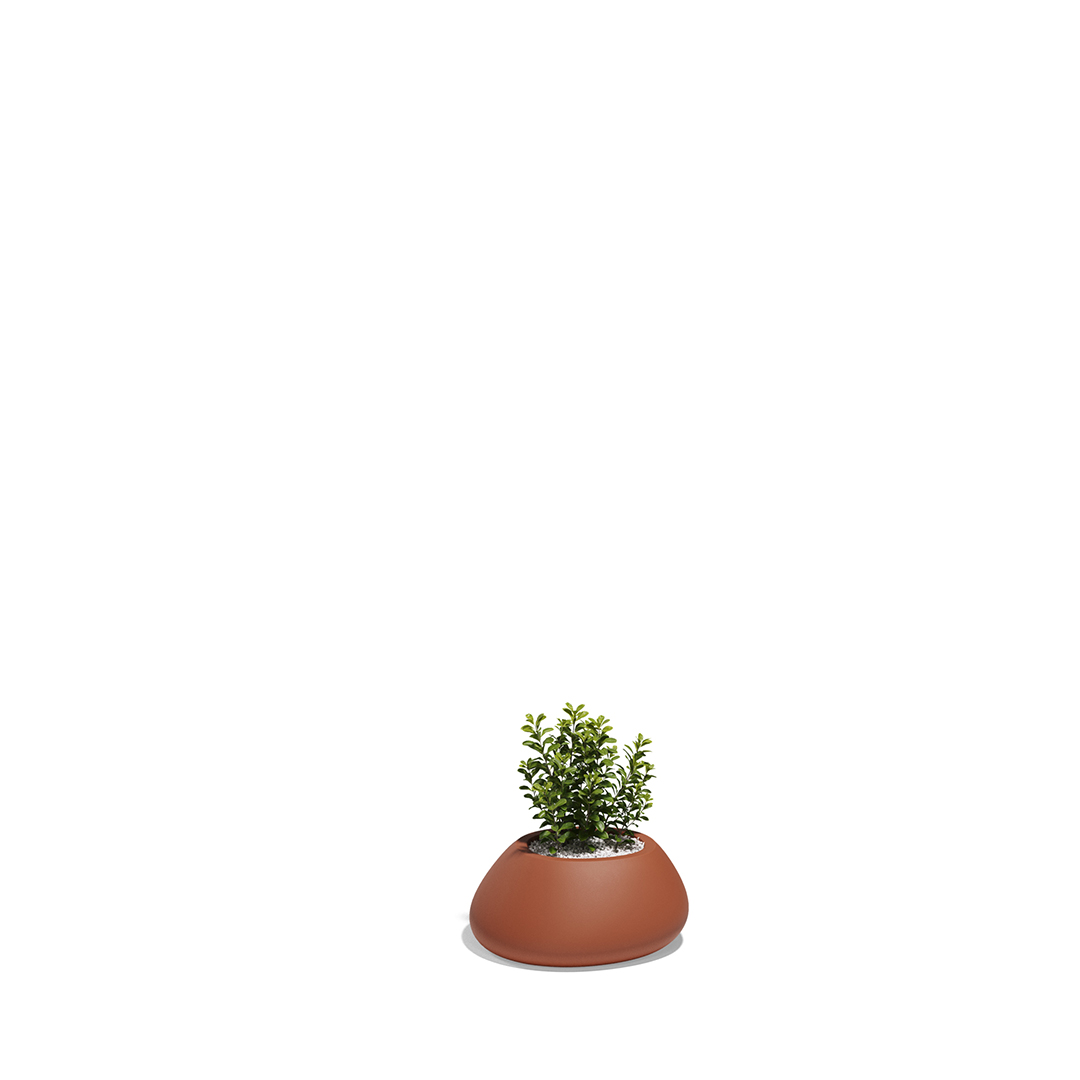 06 Vondom Stone Planter Stefano Giovannoni 55028A Clay 