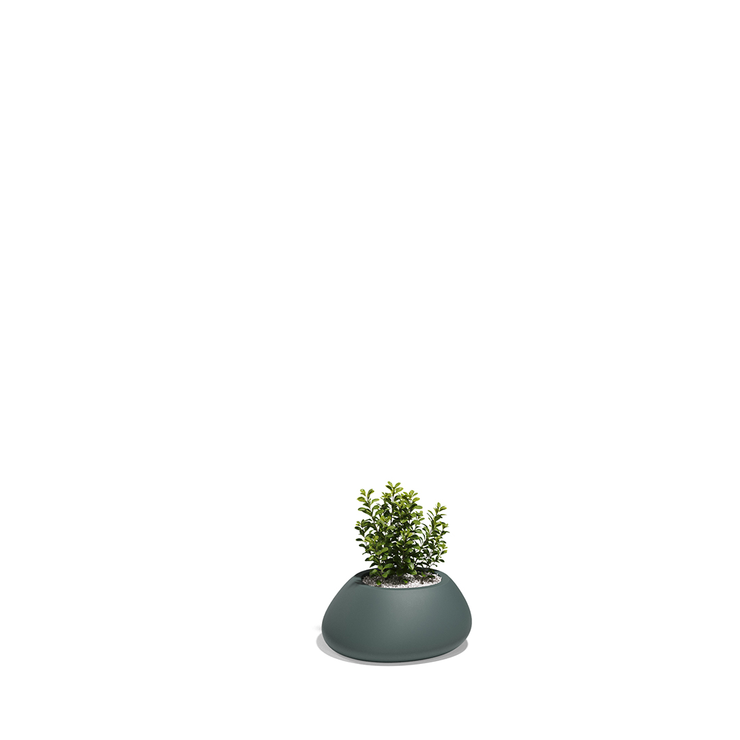 09 Vondom Stone Planter Stefano Giovannoni 55028A Green 