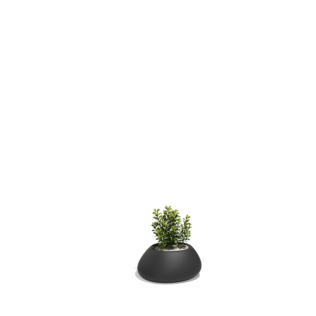 13 Vondom Stone Planter Stefano Giovannoni 55028A Black 
