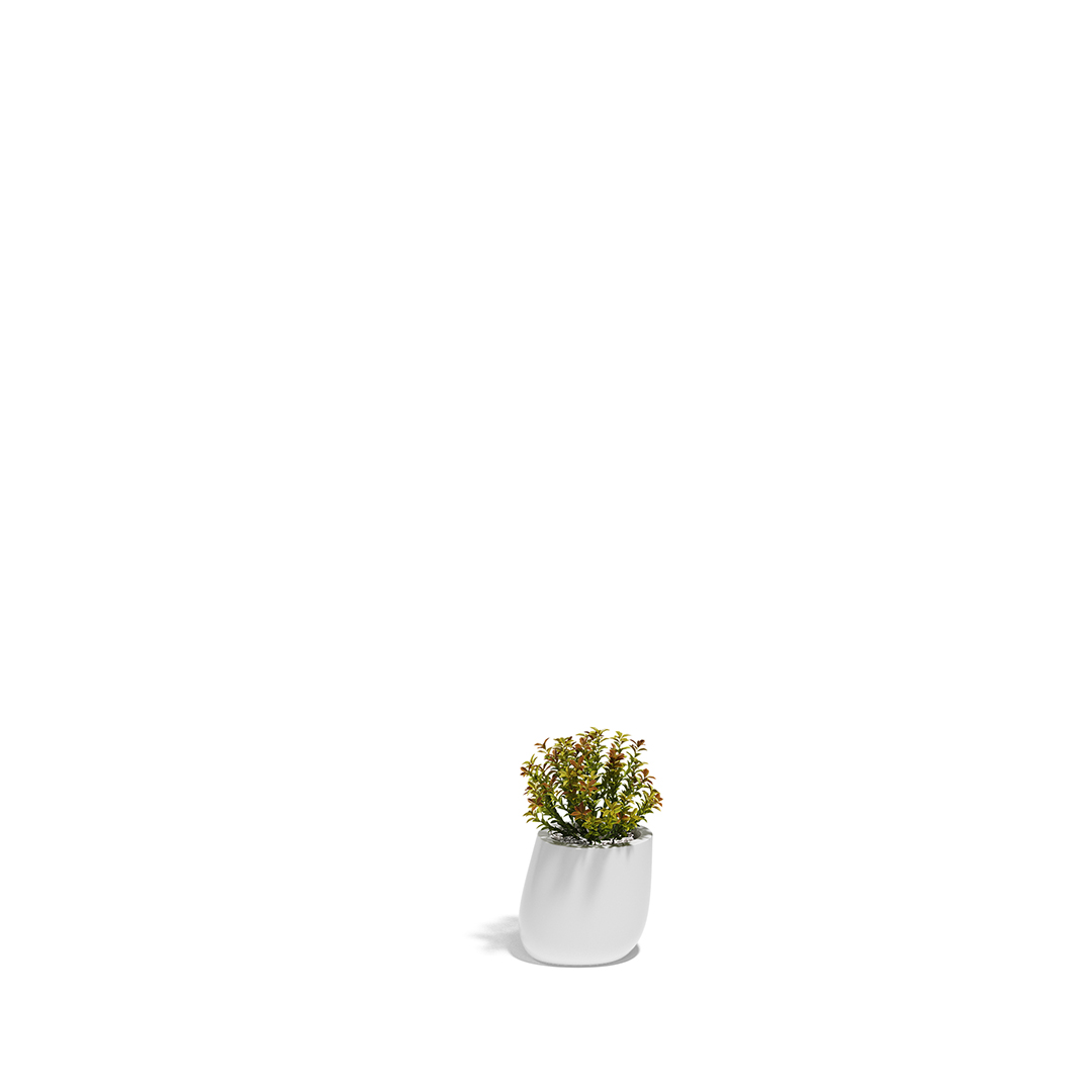 02 Vondom Stone Planter Stefano Giovannoni 55029F White Lacquered 