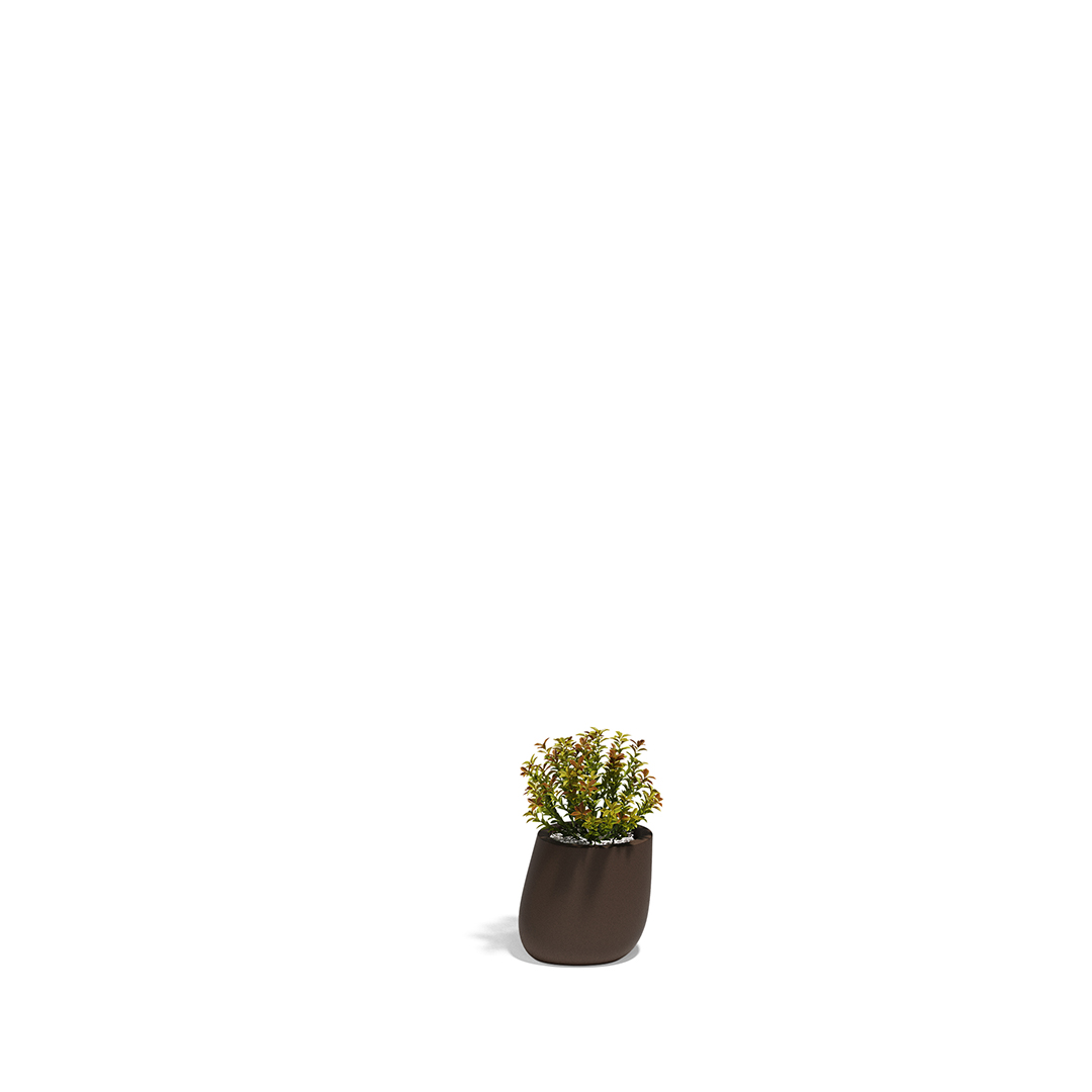 08 Vondom Stone Planter Stefano Giovannoni 55029A Brown 