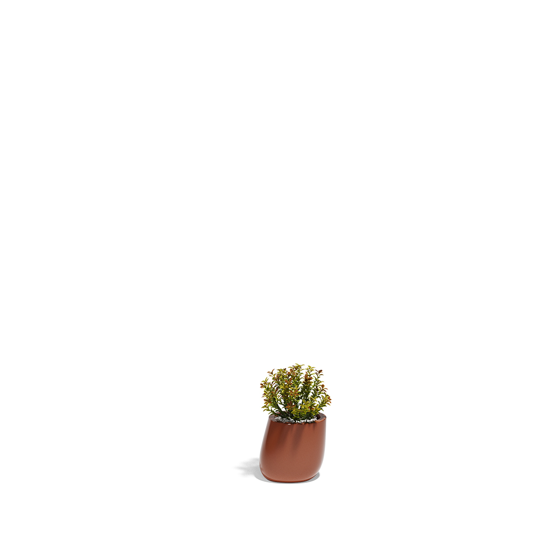 21 Vondom Stone Planter Stefano Giovannoni 55029F Clay Lacquered 