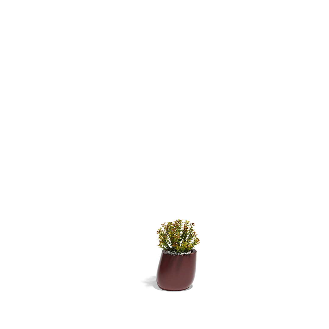 22 Vondom Stone Planter Stefano Giovannoni 55029F Garnet Lacquered 