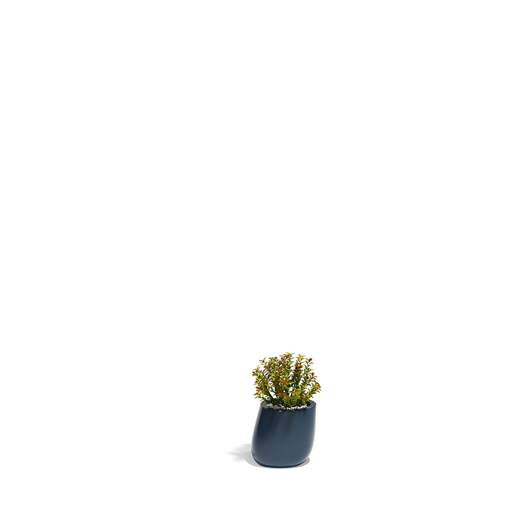 25 Vondom Stone Planter Stefano Giovannoni 55029F Blue Lacquered 