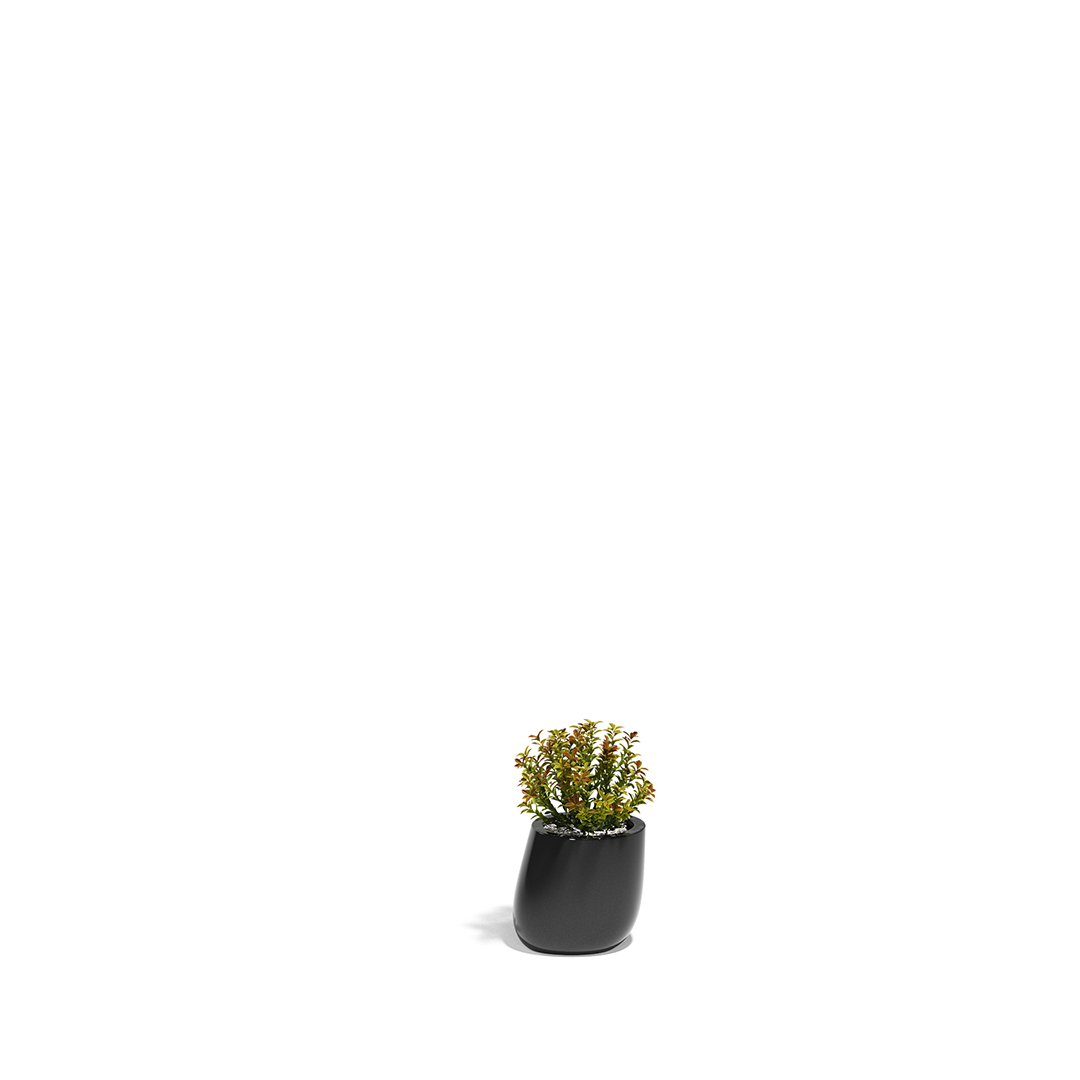 28 Vondom Stone Planter Stefano Giovannoni 55029F Black Lacquered 