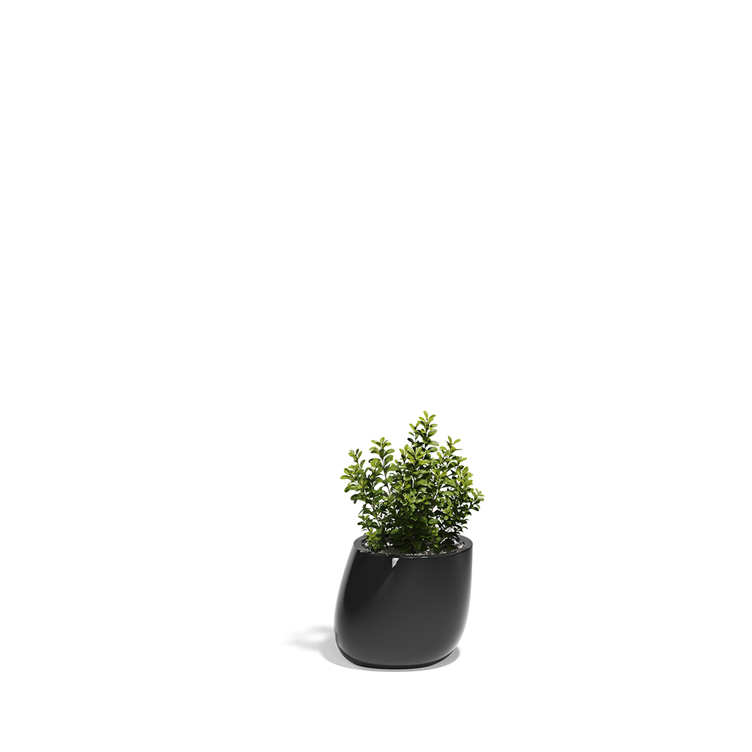 28 Vondom Stone Planter Stefano Giovannoni 55030F Black Lacquered 