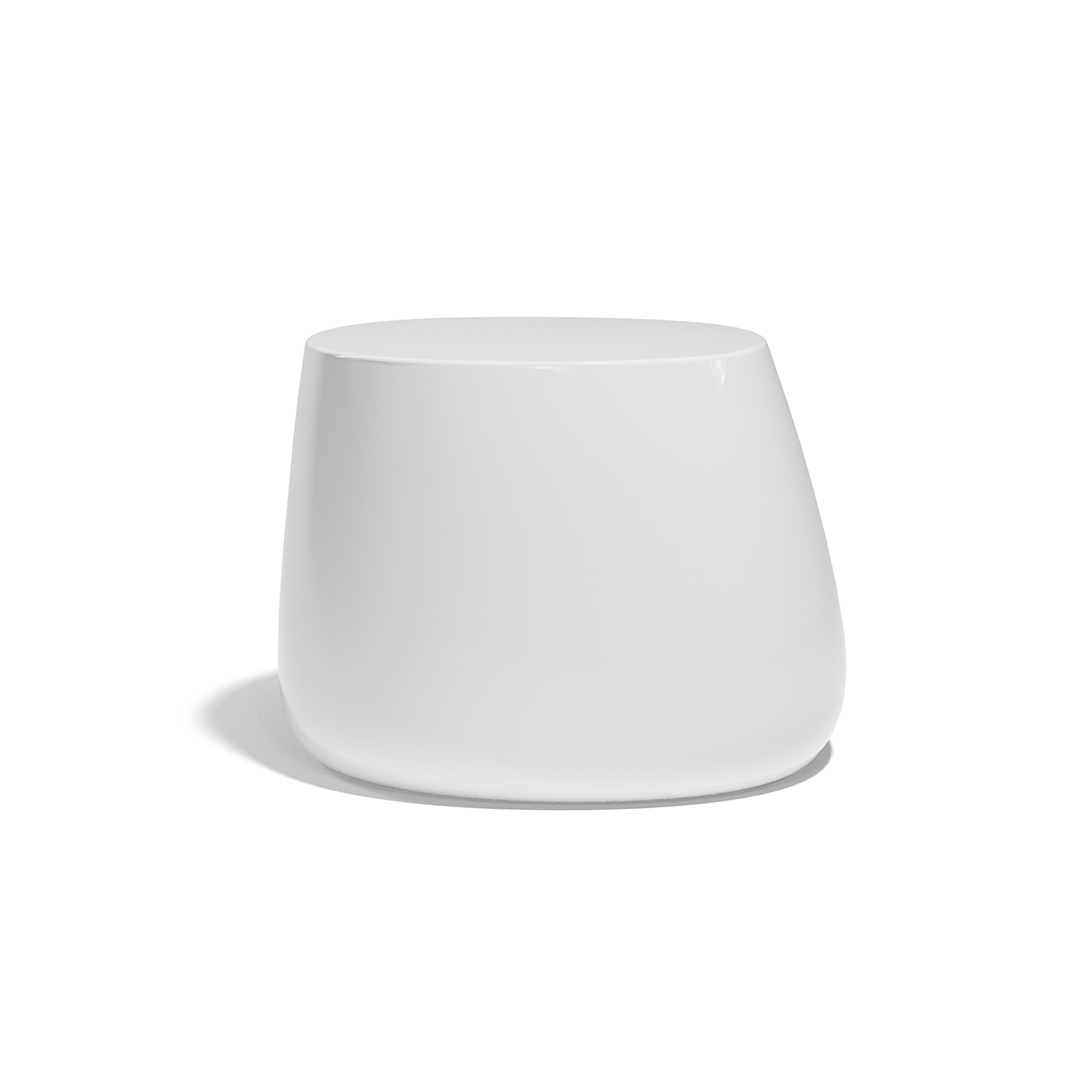 17 Vondom Stone Low Table Stefano Giovannoni 55031F White Lacquered 