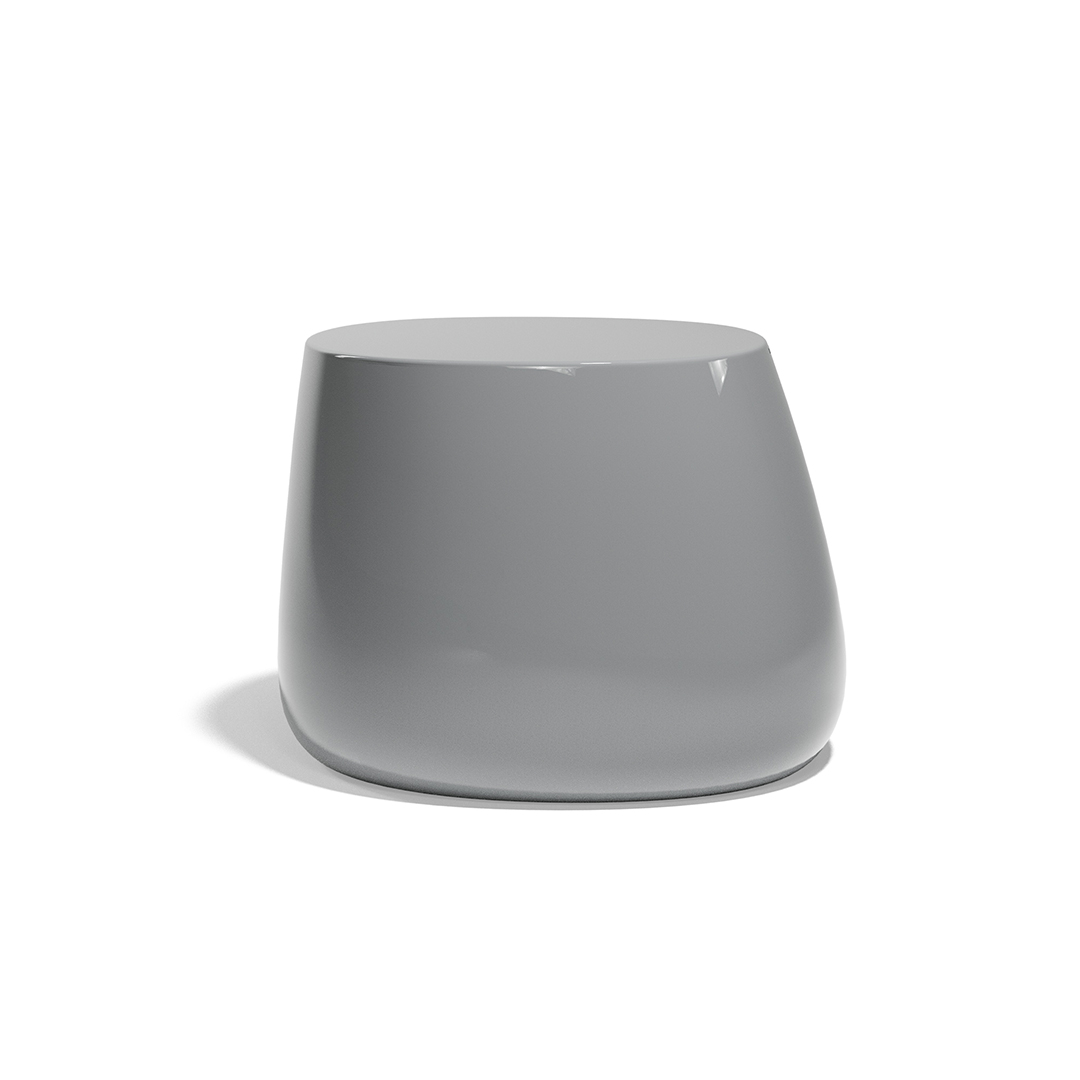27 Vondom Stone Low Table Stefano Giovannoni 55031F Gray Lacquered 