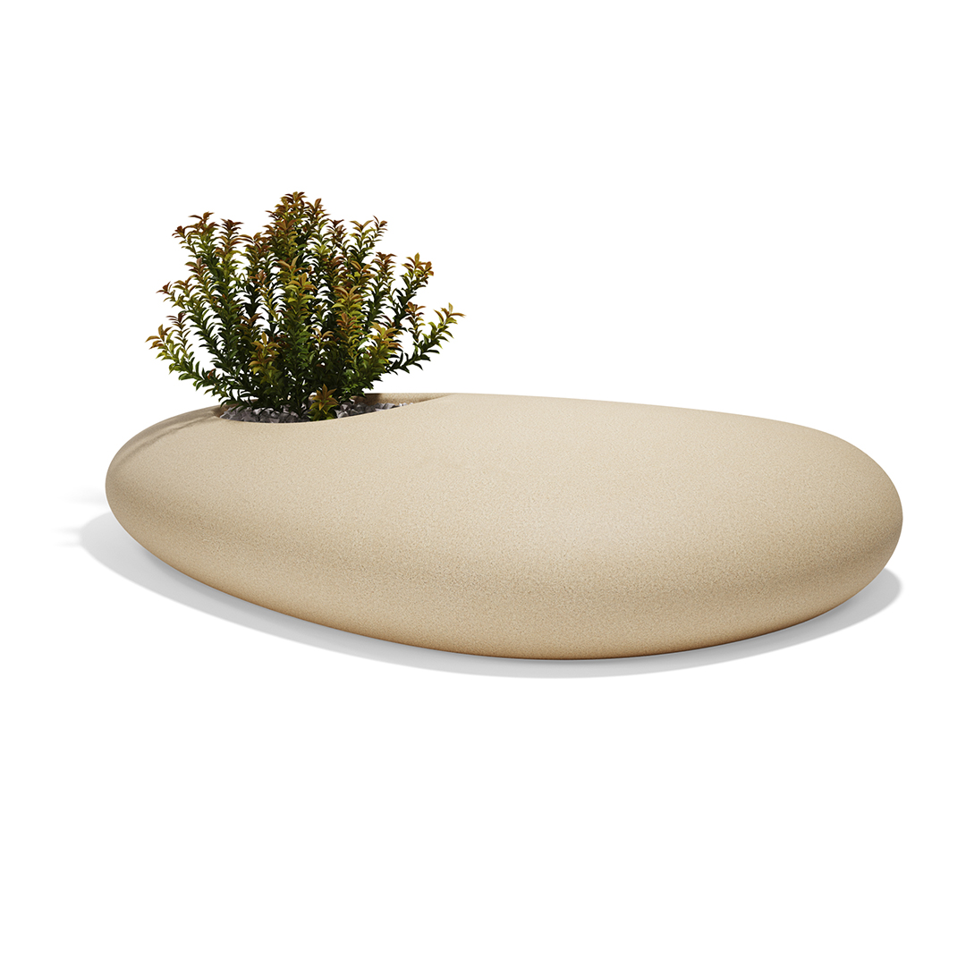 Vondom Stone Double Armchair Stefano Giovannoni 55035 Granite Effect Cream 