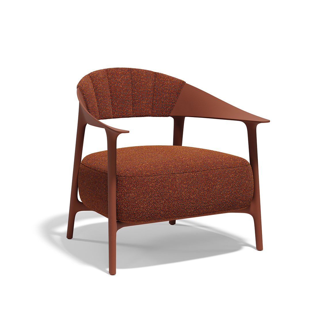 02 Vondom Africa Lounge Chair with Upholstered Backrest Eugeni Quitllet 65049 Clay 