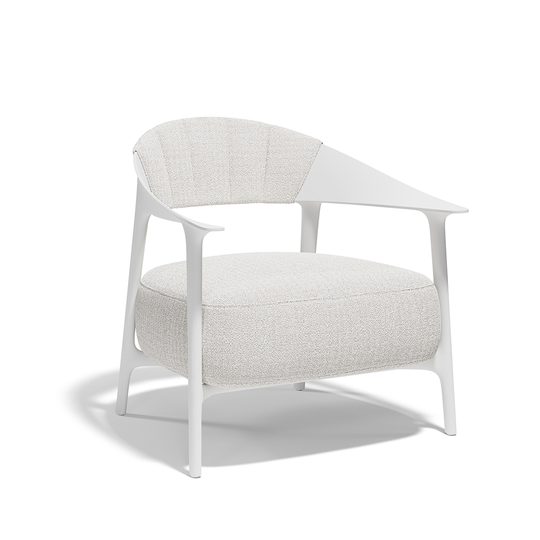 04 Vondom Africa Lounge Chair with Upholstered Backrest Eugeni Quitllet 65049 White 