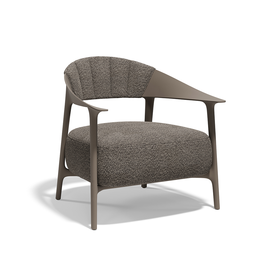 08 Vondom Africa Lounge Chair with Upholstered Backrest Eugeni Quitllet 65049 Tortora 