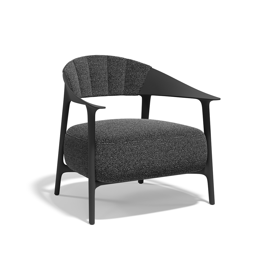 10 Vondom Africa Lounge Chair with Upholstered Backrest Eugeni Quitllet 65049 Black 