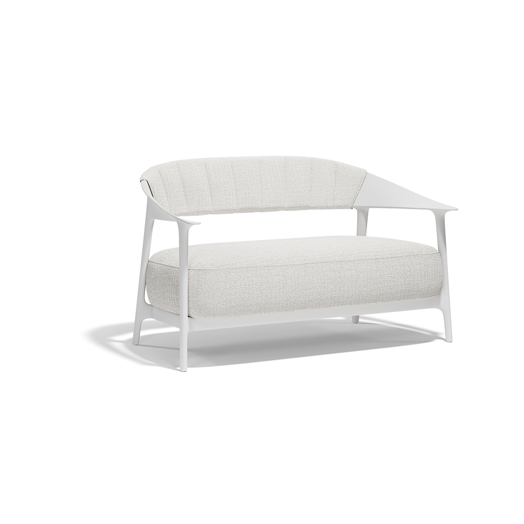 04 Vondom Africa Sofa with Upholstered Backrest Eugeni Quitllet 65091 White 