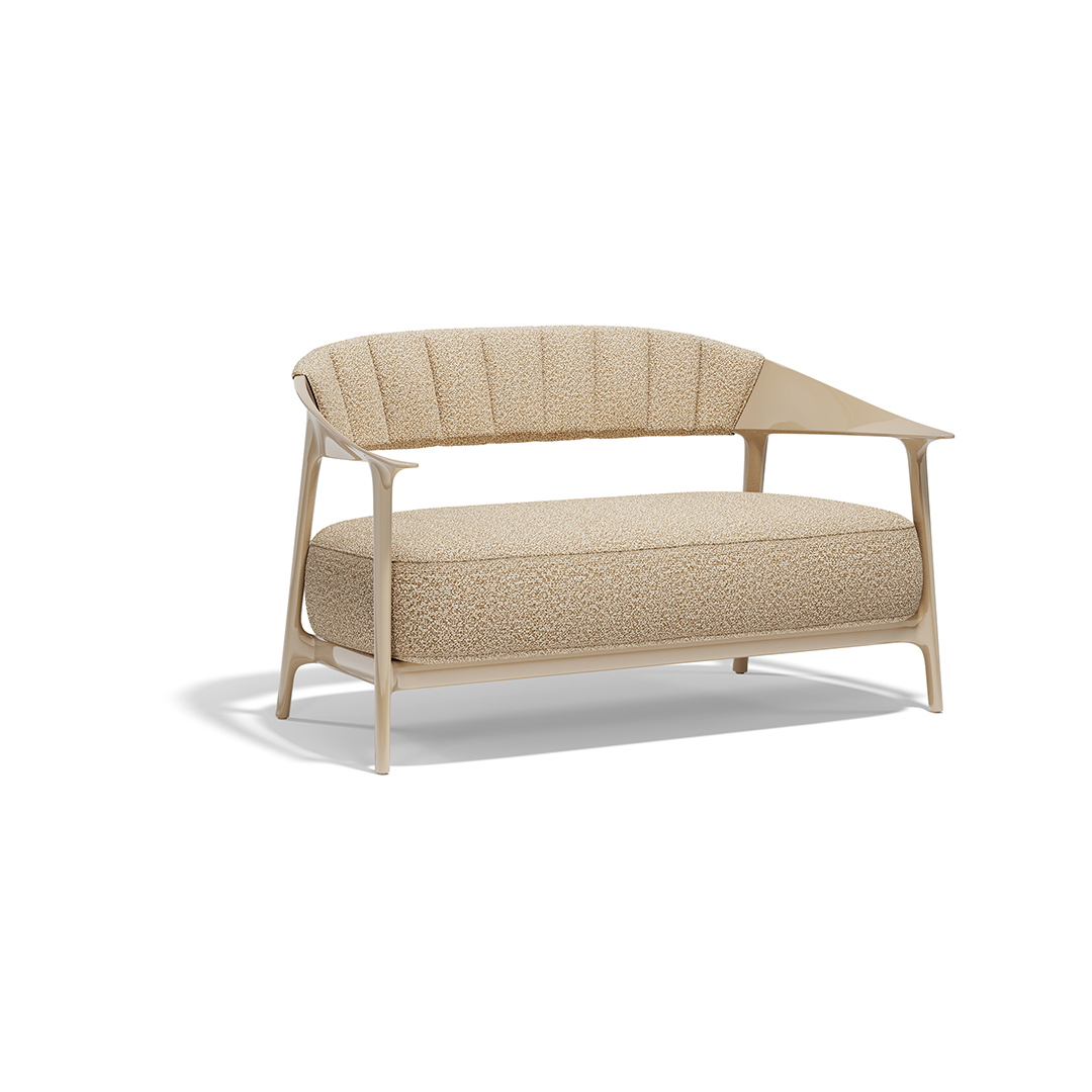 20 Vondom Africa Sofa with Upholstered Backrest Eugeni Quitllet 65091F Camel Lacquered 