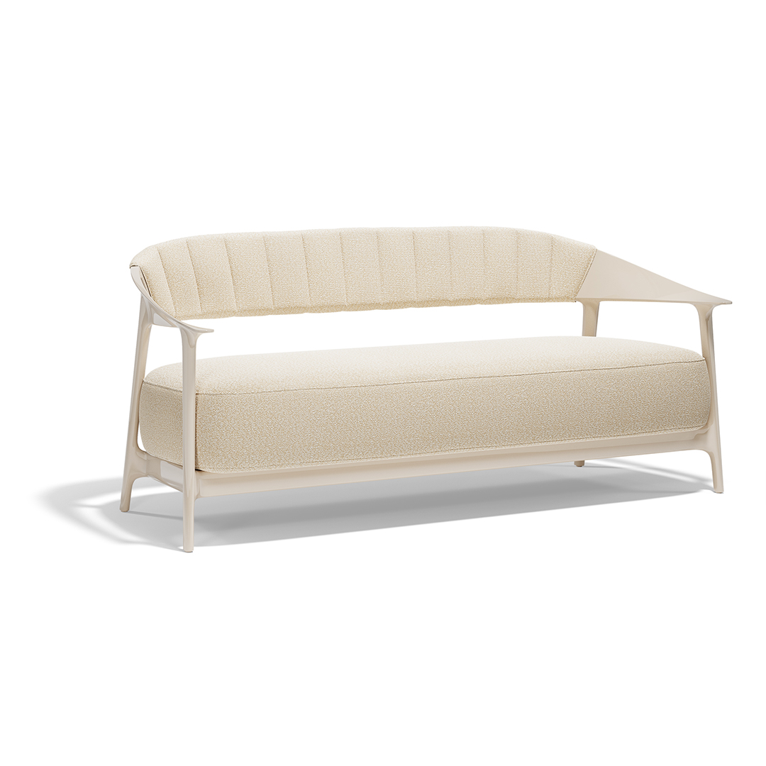 18 Vondom Africa Sofa XL with Upholstered Backrest Eugeni Quitllet 65092F Cream Lacquered 