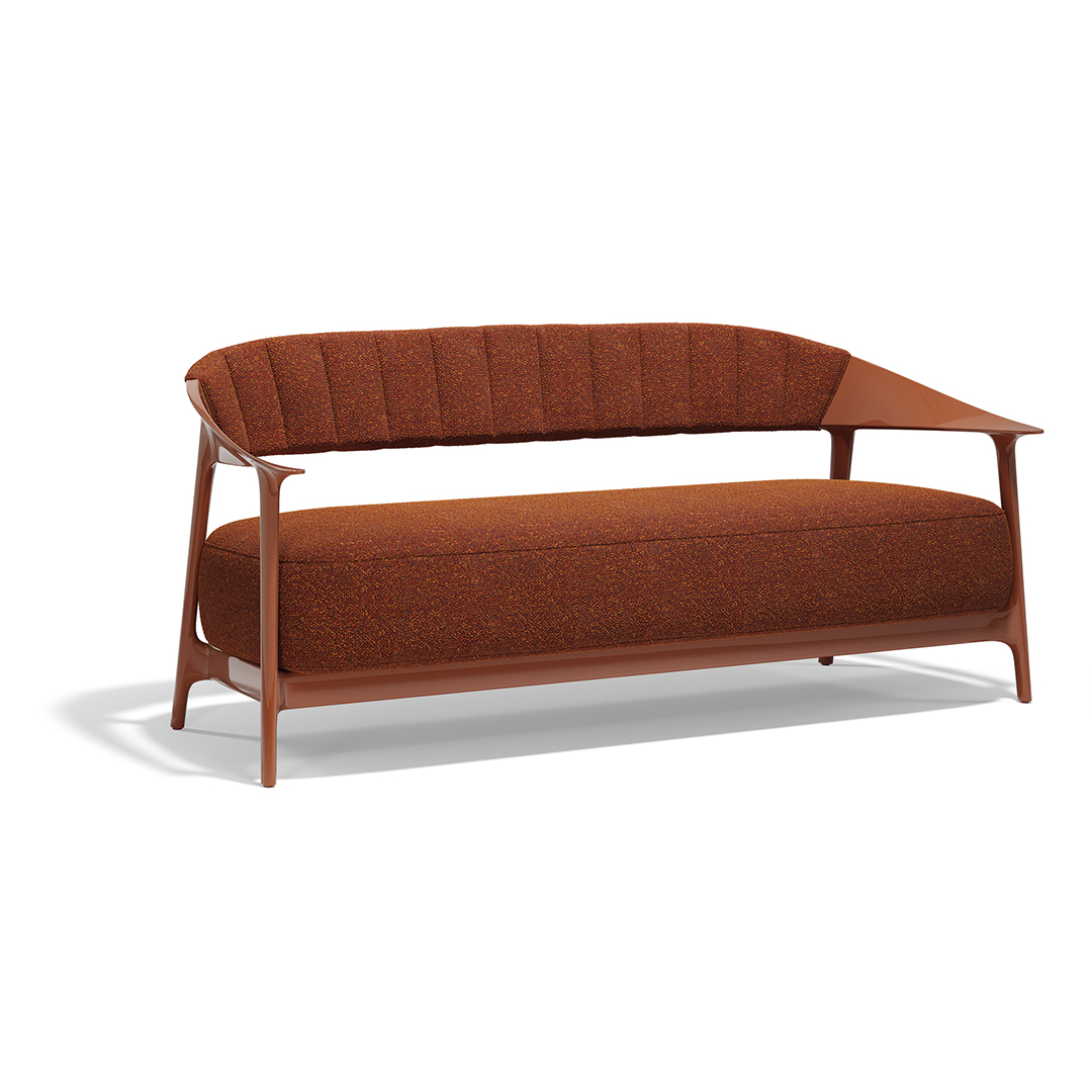 22 Vondom Africa Sofa XL with Upholstered Backrest Eugeni Quitllet 65092F Clay Lacquered 