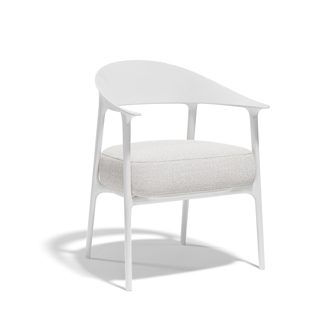 11 Vondom Africa Upholstered Armchair Eugeni Quitllet 65093 White Lacquered