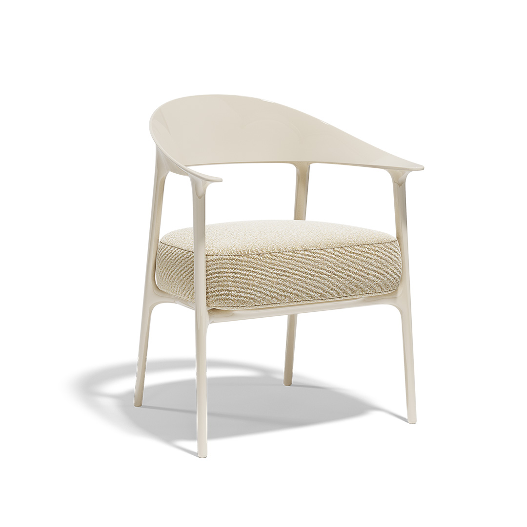 17 Vondom Africa Upholstered Armchair Eugeni Quitllet 65093F Cream Lacquered