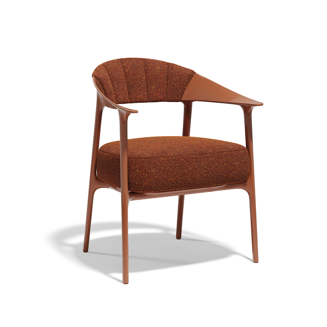 22 Vondom Africa Upholstered Armchair with Upholstered Backrest Eugeni Quitllet 65093F Clay Lacquered