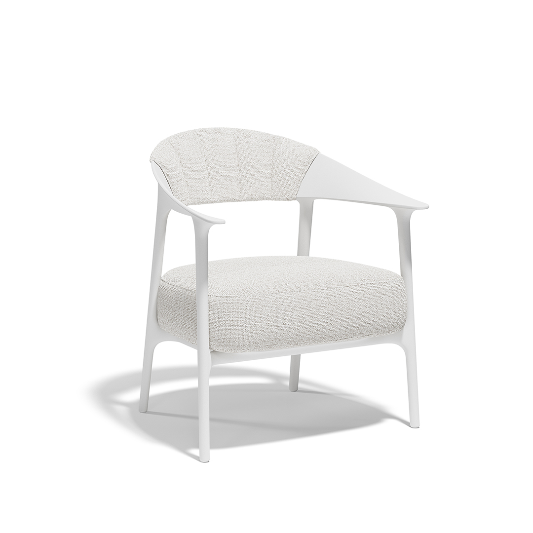 06 Vondom Africa Low Upholstered Armchair with Upholstered Backrest Eugeni Quitllet 65094 White