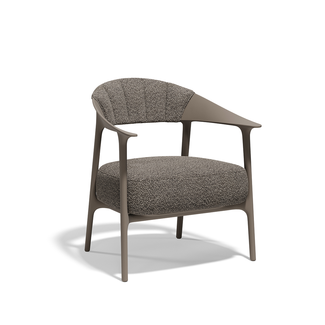 08 Vondom Africa Low Upholstered Armchair with Upholstered Backrest Eugeni Quitllet 65094 Tortora