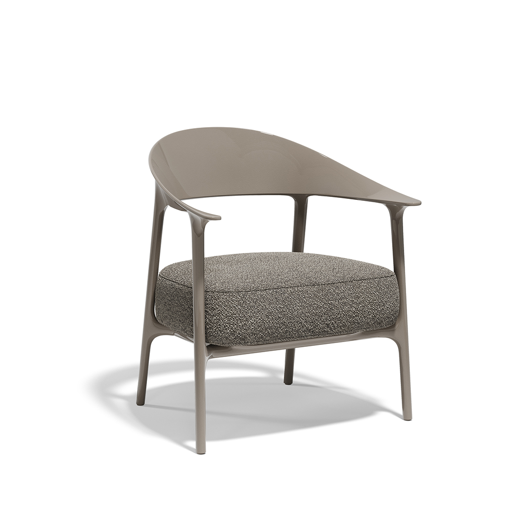 15 Vondom Africa Low Upholstered Armchair Eugeni Quitllet 65094F Tortora Lacquered