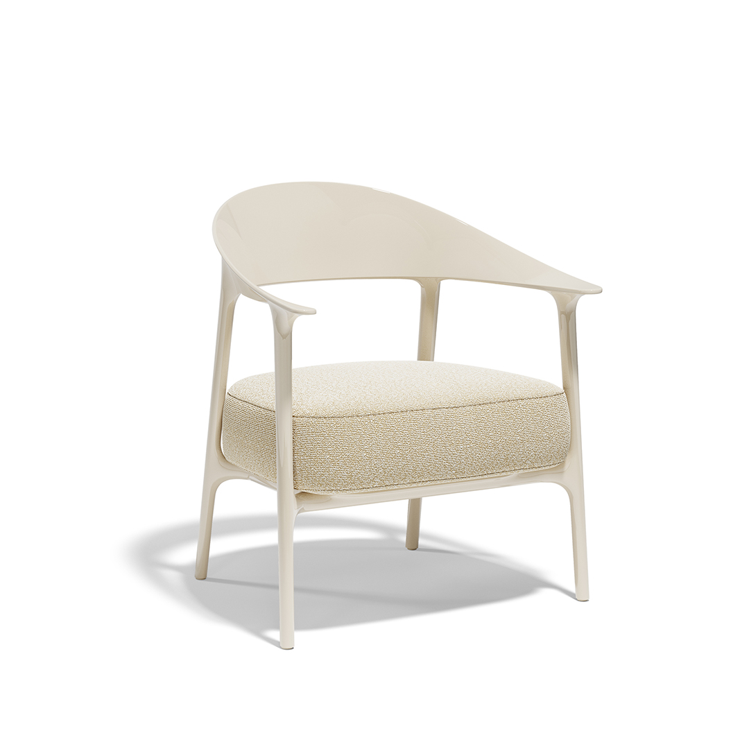 17 Vondom Africa Low Upholstered Armchair Eugeni Quitllet 65094F Cream Lacquered