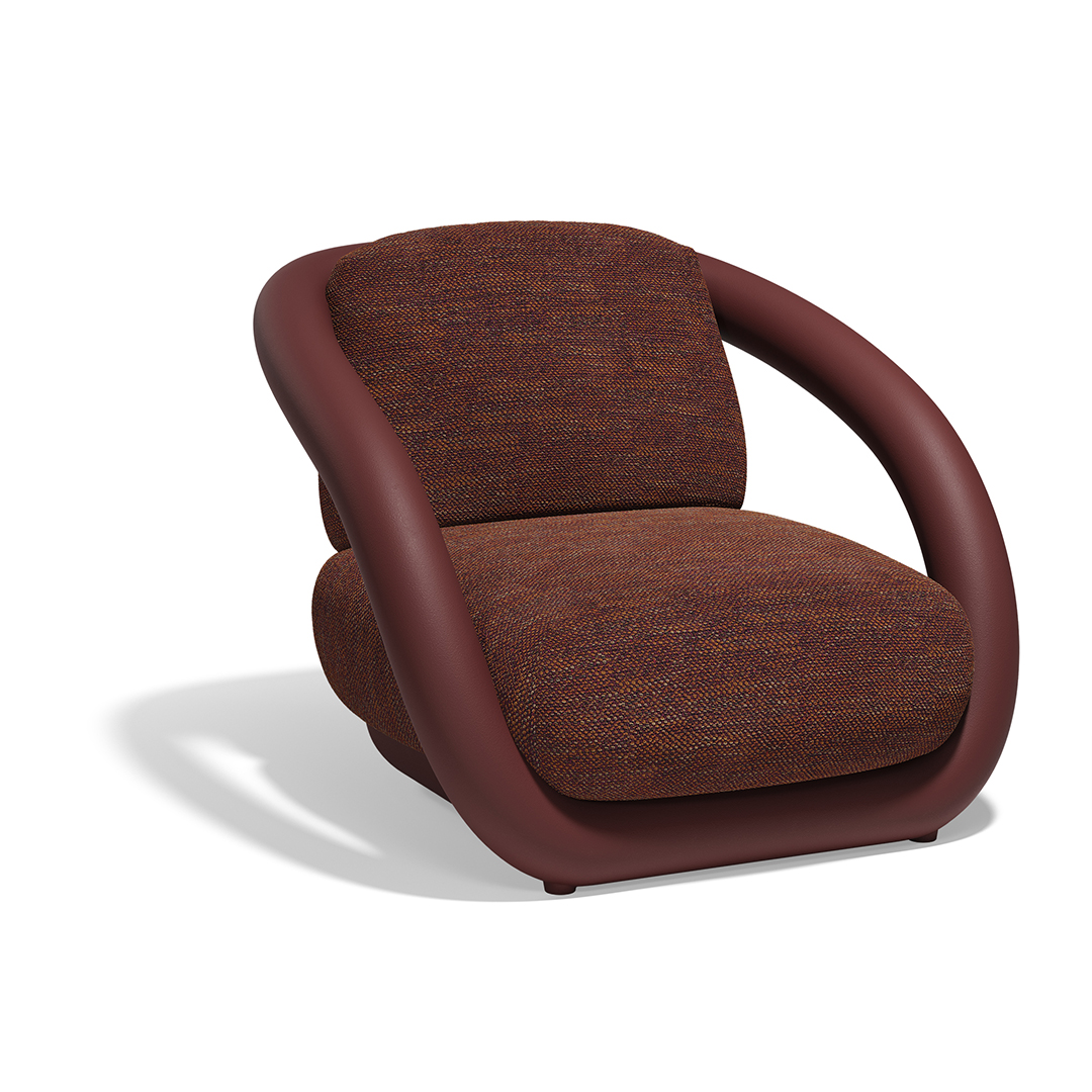 09 Vondom Mel Lounge Chair Ramon Esteve 66500 Garnet 
