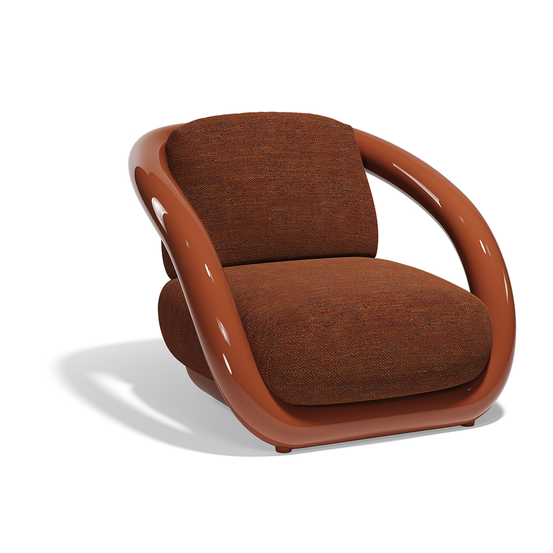 22 Vondom Mel Lounge Chair Ramon Esteve 66500F Clay Lacquered 
