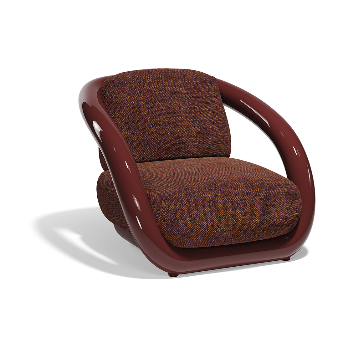 24 Vondom Mel Lounge Chair Ramon Esteve 66500F Garnet Lacquered 