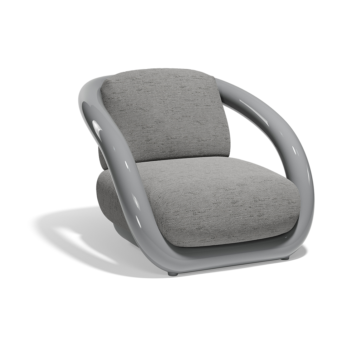 27 Vondom Mel Lounge Chair Ramon Esteve 66500F Gray Lacquered 