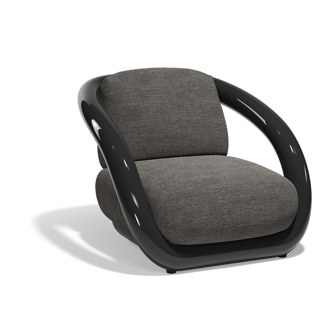 29 Vondom Mel Lounge Chair Ramon Esteve 66500F Black Lacquered 