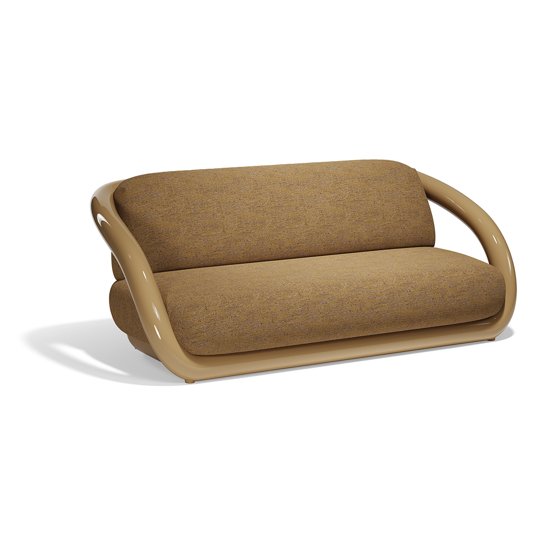 21 Vondom Mel Sofa Ramon Esteve 66501F Camel Lacquered 