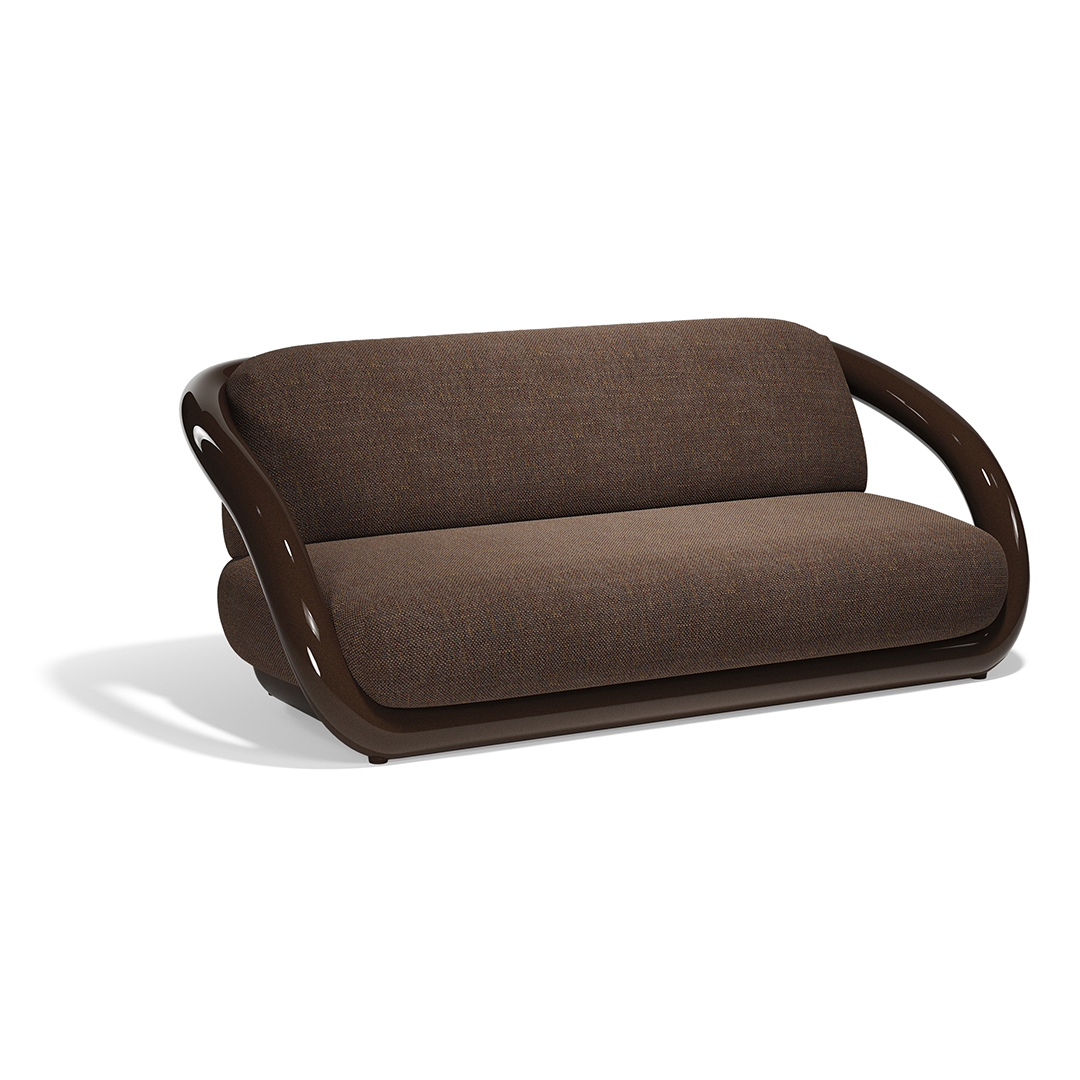 23 Vondom Mel Sofa Ramon Esteve 66501F Brown Lacquered 