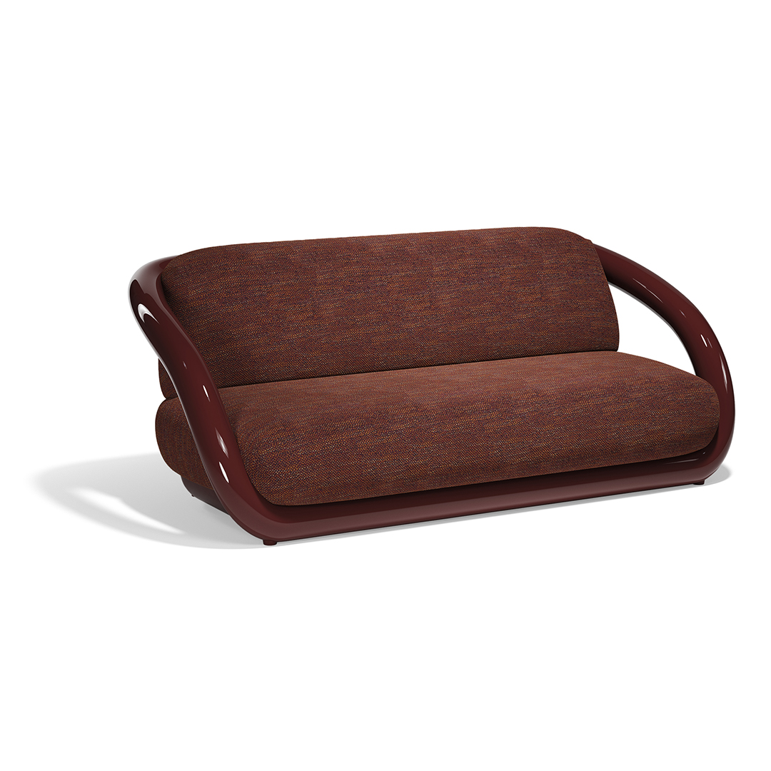 24 Vondom Mel Sofa Ramon Esteve 66501F Garnet Lacquered 