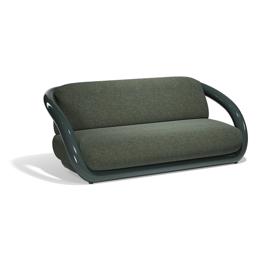 25 Vondom Mel Sofa Ramon Esteve 66501F Green Lacquered 