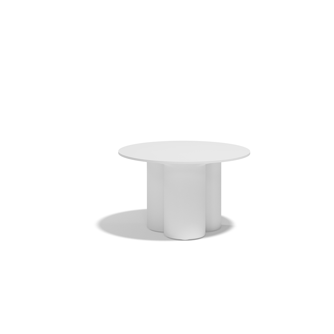 02 Vondom Mel Round Center Table Ramon Esteve 66503 White 