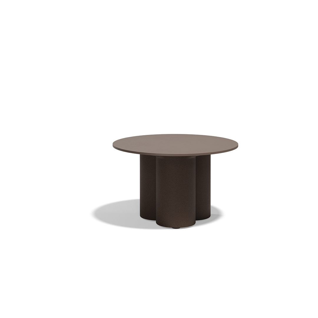 07 Vondom Mel Round Center Table Ramon Esteve 66503 Brown 