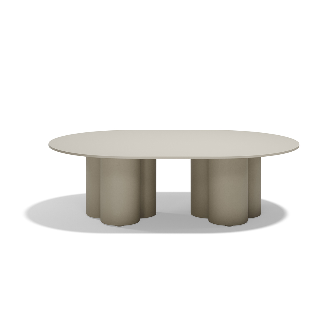 03 Vondom Mel Round Center Table Ramon Esteve 66504 Ecru 