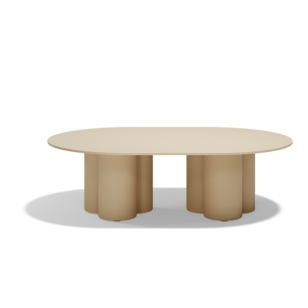 04 Vondom Mel Round Center Table Ramon Esteve 66504 Cream 